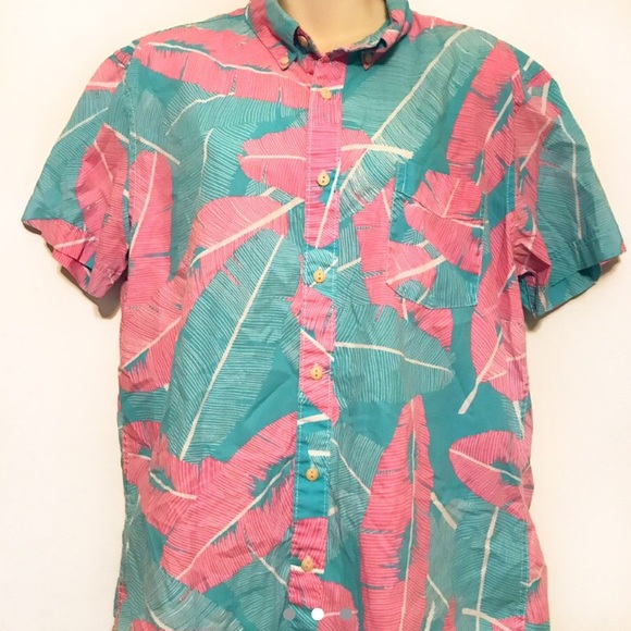 Vintage Other - Retro, neon pink & blue Hawaiian shirt!
